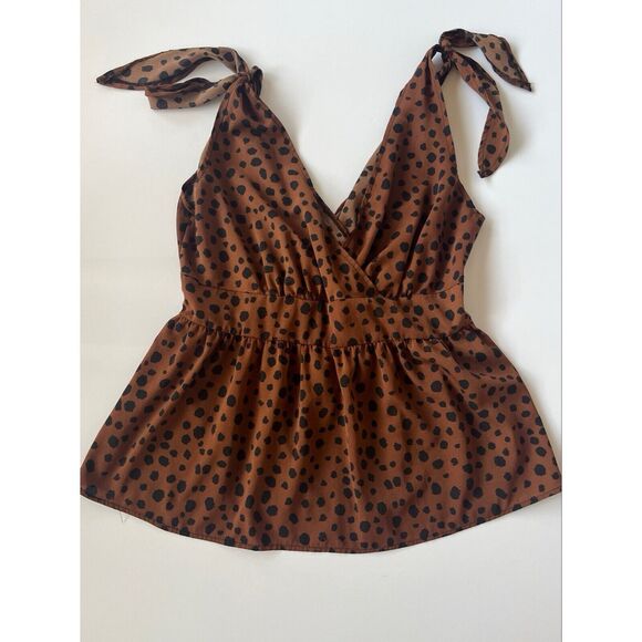 Shein Curve Women’s Tie Straps Animal Print Tank Top Size 0X - Picture 8 of 8